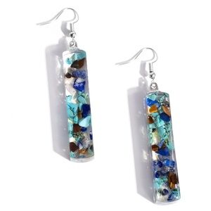 Elegant Silver and Blue Dangle Earrings